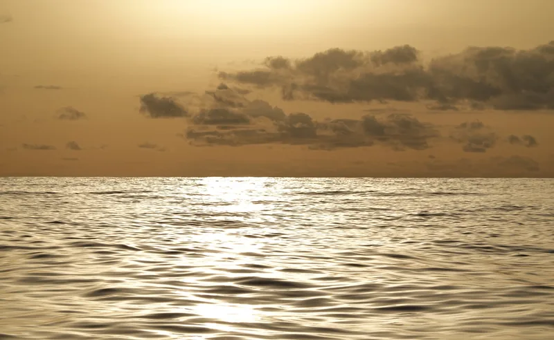 Golden sunset over the Atlantic
