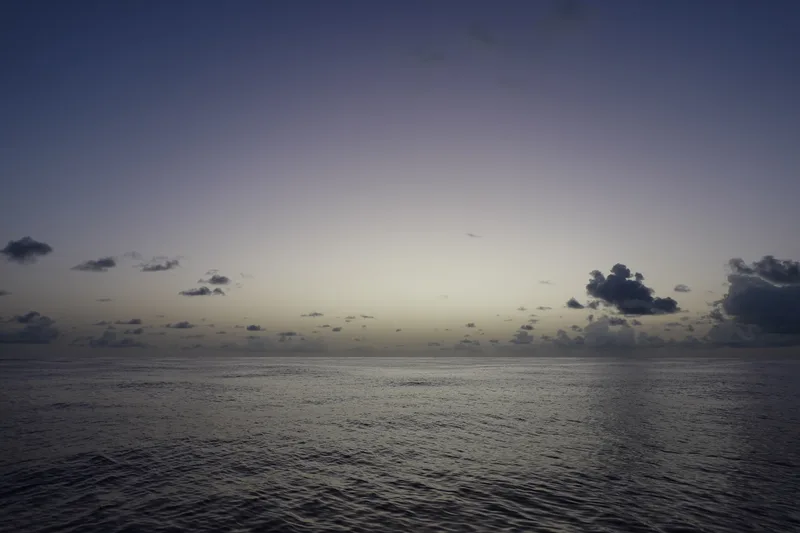 Twilight at sea
