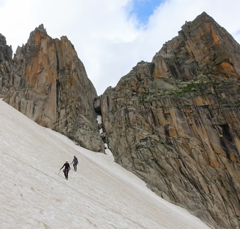 Returning from the Aiguille Pierre Alain