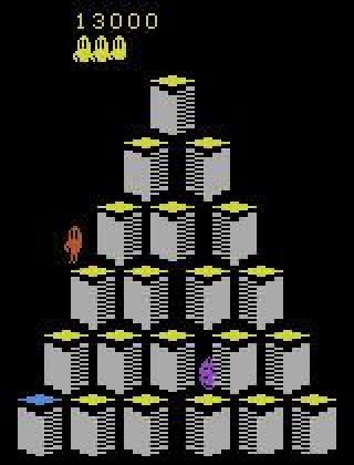 Q-bert level — different colors